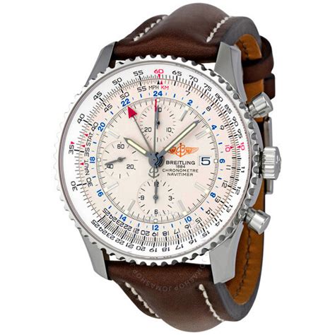 breitling a2432212 g571brlt|Breitling Navitimer World Steel Brown Strap Men's Watch .